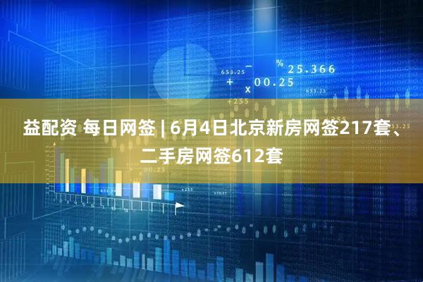 益配资 每日网签 | 6月4日北京新房网签217套、二手房网签612套