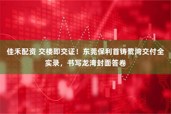 佳禾配资 交楼即交证！东莞保利首铸鹭湾交付全实录，书写龙湾封面答卷