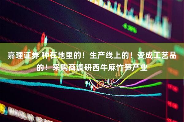 嘉理证券 种在地里的！生产线上的！变成工艺品的！采购商调研西牛麻竹笋产业