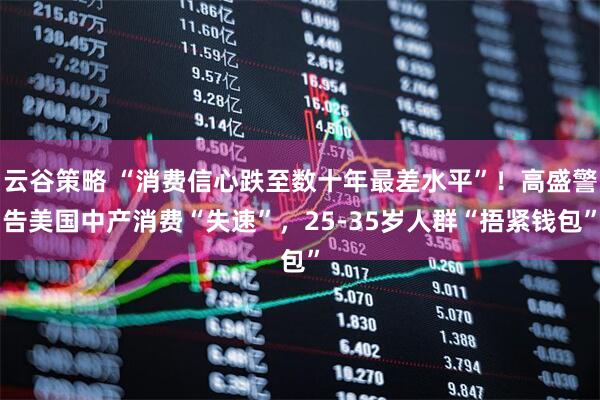 云谷策略 “消费信心跌至数十年最差水平”！高盛警告美国中产消费“失速”，25-35岁人群“捂紧钱包”